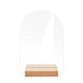 Customized Transparent Arch Acrylic Place Card Table Sign T-type Wedding Table Number With Wooden Base
