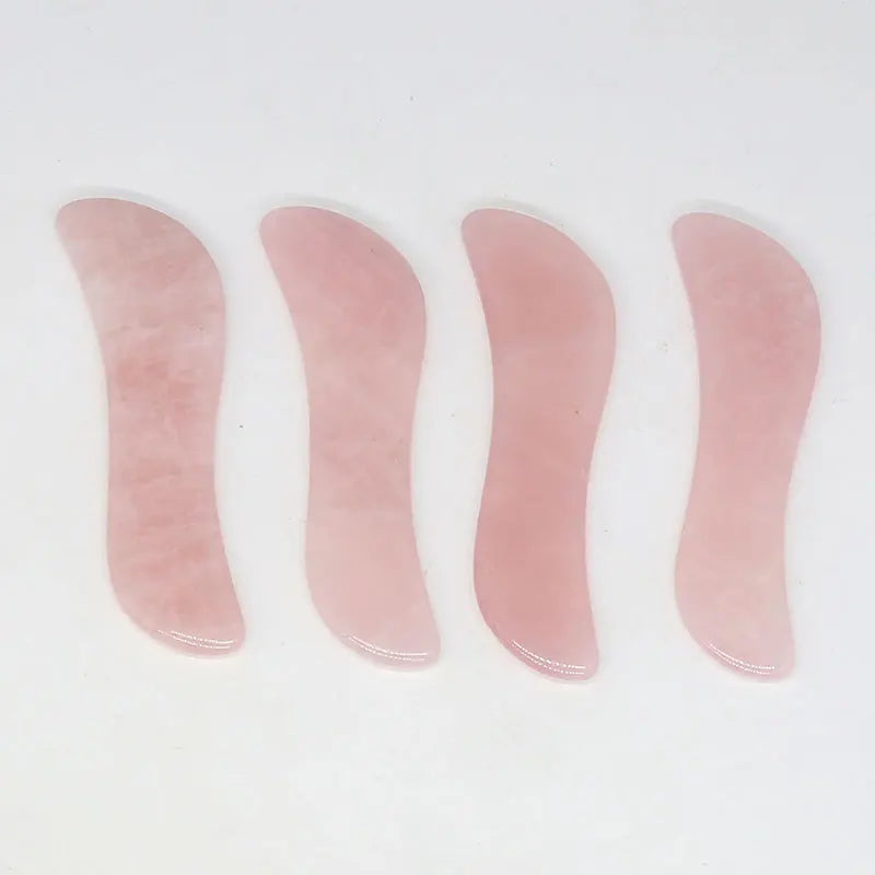 DIY Gua Sha Tools Jade Stone Board Rose Quartz Guasha Plate for Beauty