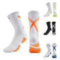 Custom Logo Athletic Crew Socks for Autumn Cushioned Compression Running Basketball Cycling Sports for Sports Enthusiasts