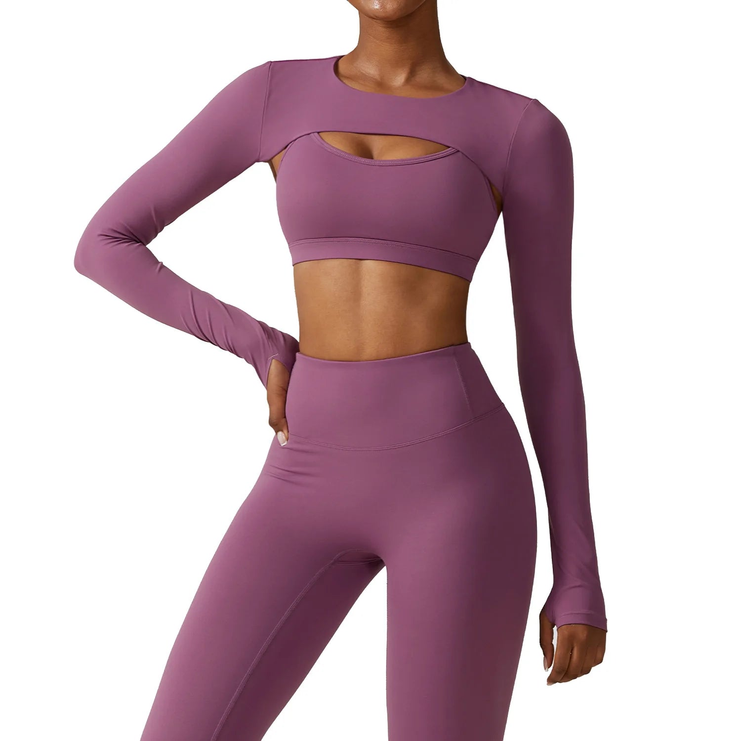 Women Long Sleeve Compression Soft Comfort Quick Dry Athletic Supporter Crop Yoga T Shirt Sports Smock Shirt