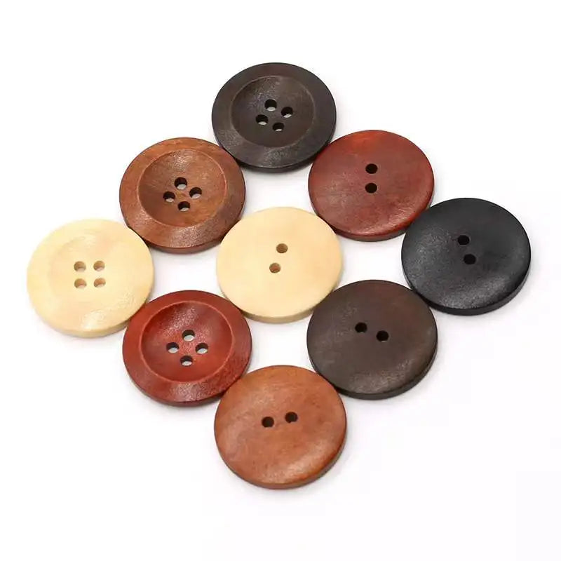 Fashion Design Custom Natural Wood Fashion Women Men Kids Clothing Coat Wooden Button