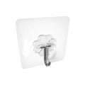 Modern Nordic 6cm Multifunctional Punch-Free Non-Marking Transparent Adhesive PVC Wall Hook Single for Kitchen Bathroom Wardrobe