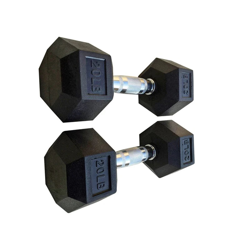 Factory Wholesale Customized Barbell Set Hex Rubber Dumbbells for Home Gym Training Cheap Fitness Equipment Minimum Order 100kg