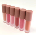 Low MOQ Waterproof Natural Creamy Red Brown Frosted Tube Liquid Blush for Custom Logo