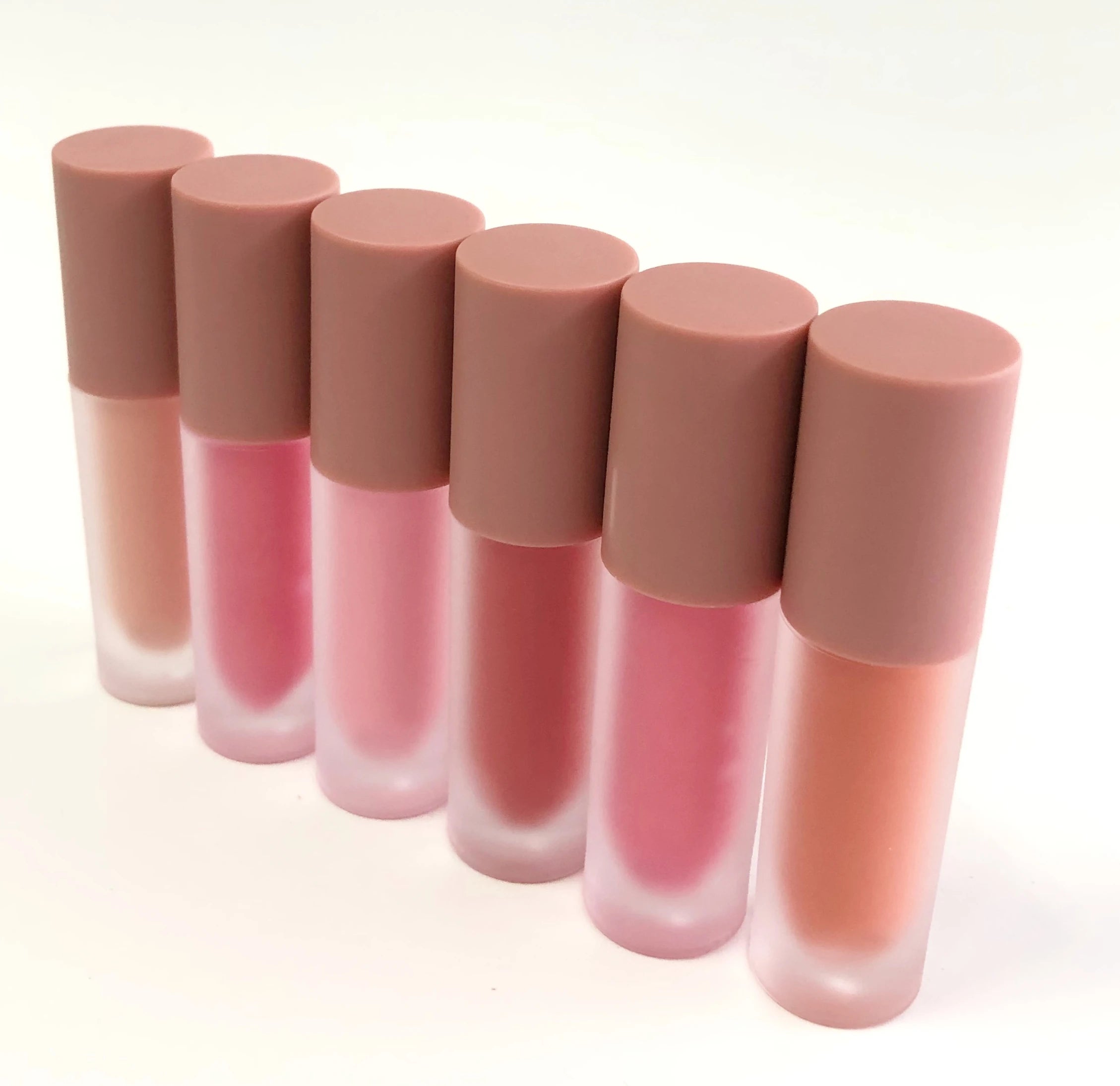 Low MOQ Waterproof Natural Creamy Red Brown Frosted Tube Liquid Blush for Custom Logo