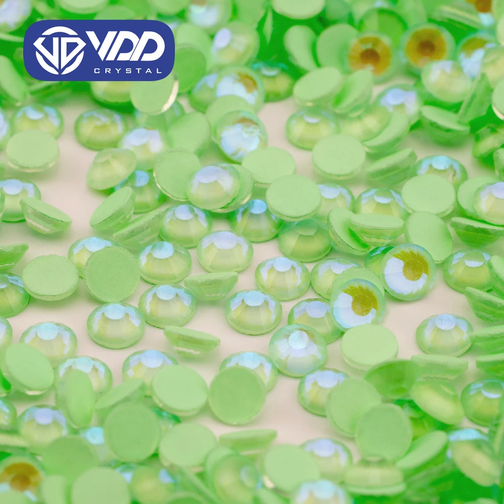 VDD SS6-SS30 311 D Light Green Glass Rhinestones Crystal Flat Back Glitter Strass Stones for Nail Art DIY Crafts Decorations