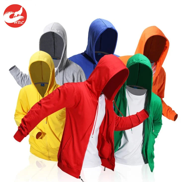 Custom Plain Zip up Hoodie Men Cheap Hoodies Wholesale Heavy Weight Premium Zipper Hoodies
