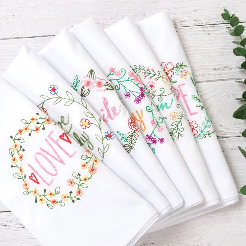 Restaurant Meal Household Table Towels Cloth Embroidered Hand Towel Paper Napkins Decorative Cleaning Towel Napkin