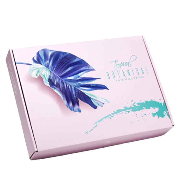 Customised Corrugated Cardboard Shipping Boxes Pink Foil UV Advantage Small Gift Box Folder Type for Packaging Mailer Needs