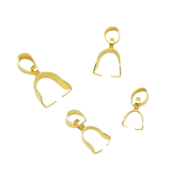 Stainless Steel Melon Seeds Buckle Bail Beads Connector Bale Pinch Clasp Clips Pendant Clasps Hook Supplies for Jewelry Findings