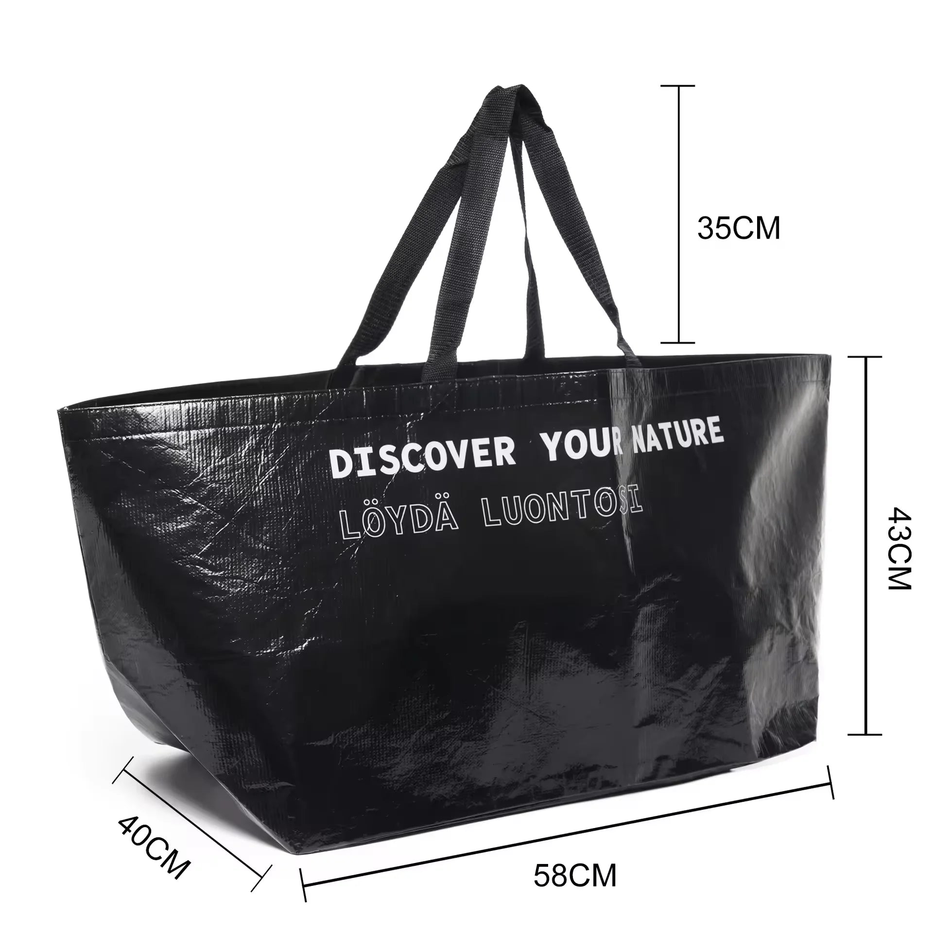 Recyclable Polypropylene Tote Bags Laminated Waterproof pp Woven Shopping Bag Customized Color Printing Portable Woven Bag
