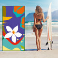 Free Design Custom Beach Towel With Logo Custom Print Summer Large Microfiber Beach Towel