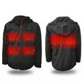 Winter Men's Casual Plus Size Quilted Jacket with Heating Systems USB Charger Waterproof Hood