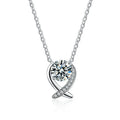 S925 Silver Fish-Shaped Moissanite Pendant Necklace With Clavicle Chain for Men