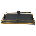 A-543 Luxury Decorative Serving Leather Metal Jewelry China Real Tray Leather Farmhous Decor Home Decor Luxury Oem for Trays