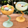 Minimalist Ice Cream Bowl Breakfast Yogurt Cup Salad Cup Dessert Cup Milkshake Cup High Footed Ice Cream Cup