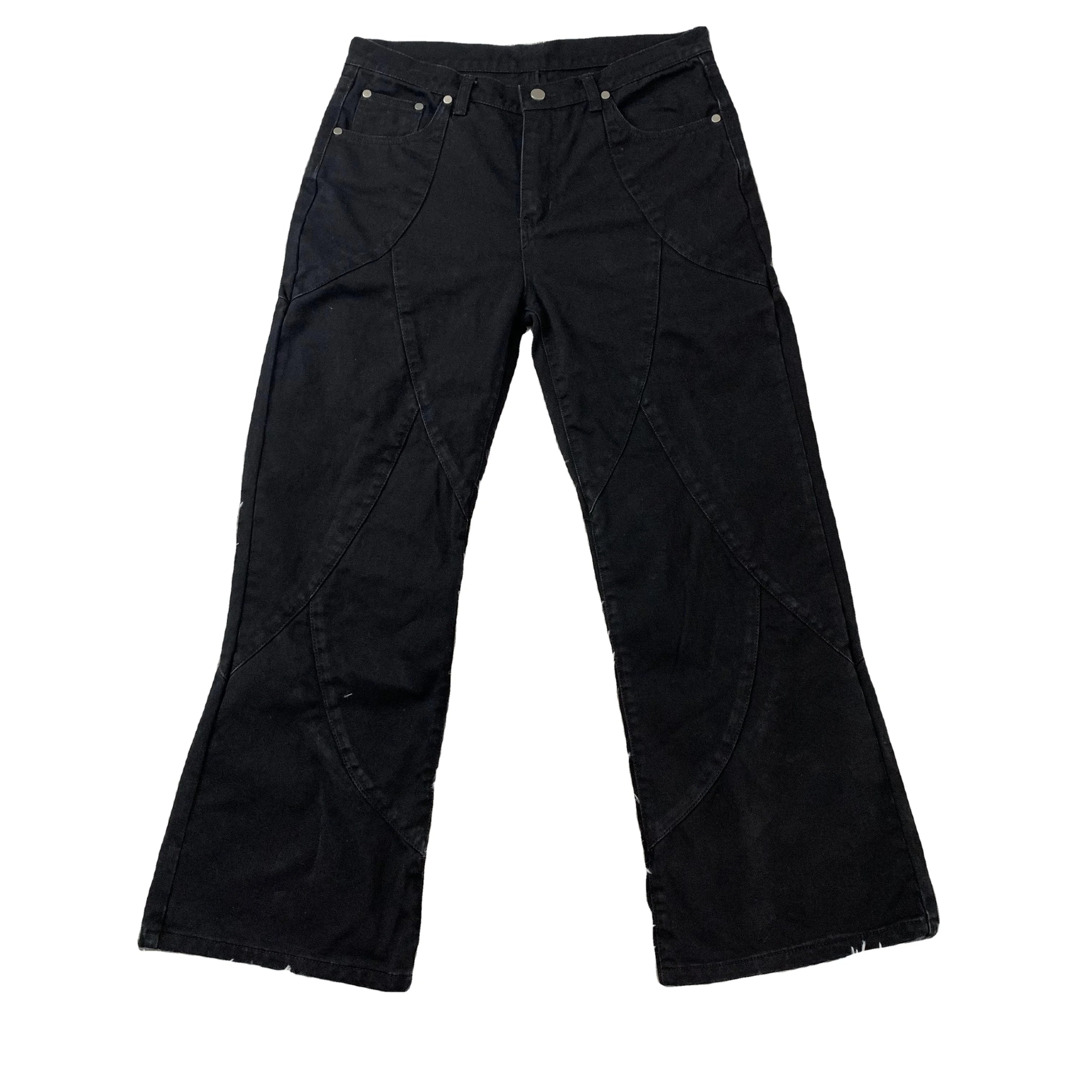 DENIMGUYS Plus Size Denim Pants for Men Street Style Baggy Wide Leg Jeans Wholesale Oversized Men's Jeans