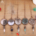 Designer Bohemian Retro Crystal Necklace Healing Totem Guard Pendant for Men or Father Birthday Gift for Weddings or Parties