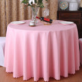 Handmade Pure Color Polyester Round Tablecloth for Weddings and Parties