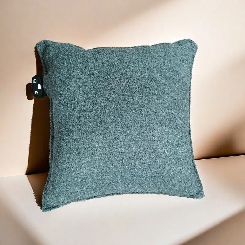 Rechargeable Wireless Heated Cushion - Portable Back & Lumbar Warming Pillow for Home Office or Travel Use