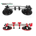 SMAProfiles Seamless Stone Seam Setter Steel & Rubber Base Black with 6-inch Suction Cups for Joint
