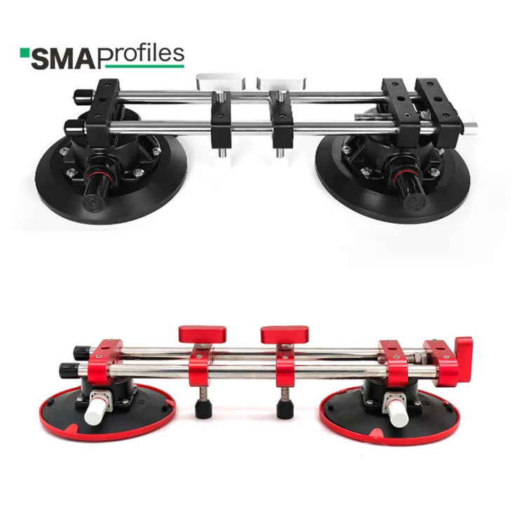 SMAProfiles Seamless Stone Seam Setter Steel & Rubber Base Black with 6-inch Suction Cups for Joint