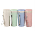Eco-friendly Custom Wheat Straw Insulation Cup Outdoor Portable Water Cup Double Layer Plastic Water Cup