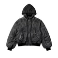 2024 Hot Sale Coated Casual High Street Men's Jackets Winter Crew Neck Hoodies Long Sleeves Multi-Pockets Windbreak