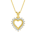 S925 Silver Plated 18k Gold Heart Necklace Pendant for Women Sterling Silver 925 Moissanite Pendant Necklace