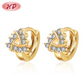 Custom Fashion Trendy Unique Stainless Steel 18K Gold Plated Earring Crystal Fashion Jewelry Women Drop Earrings 2023