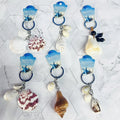 Hawaiian Holiday Style Ocean Natural Shell Conch Key Chains for Key Bag Car Hanging Decoration