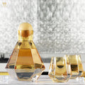 Fashion Colorful Diamond Shaped Borosilicate Glass Water Wine Jug Set with Whiskey Cups