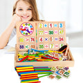 Montessori Children Counting Stick Calculation Math Educational Wooden Number Cards Counting Rods Box Toys for Kids Boys Girls
