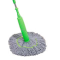 134cm Long Handle Automatic Rotating Dewatering Mop Stainless Pole Hands-Free Twist Mop for Household Floor Cleaning