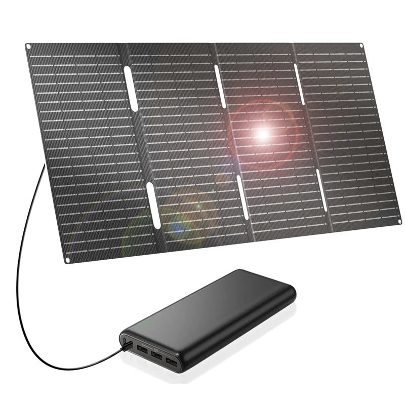 CE ROHS 30w 60W Camping Small Portable Solar Charger 5V 12V USB DC Output Foldable Solar Panel for Phone&Power Station