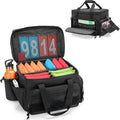 Professional Detachable Divider Molle Straps with Multiple Pockets Black Cornhole Bag for 14 Bean Bags Essentials Beach Toys