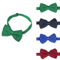 High Quality Classic Polyester Knitted Bow Ties Solid Color Plain Dyed School Bowties for Boys