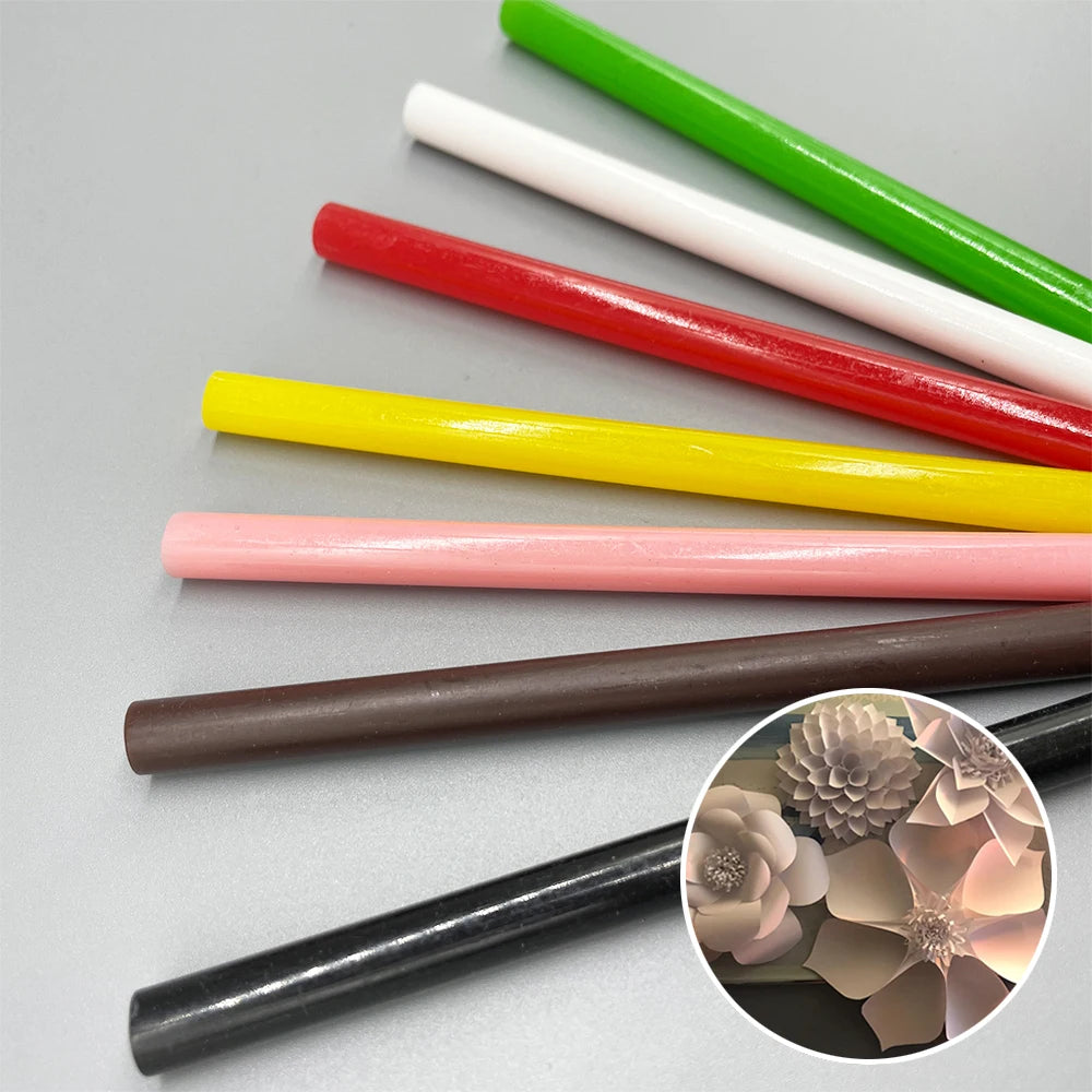 Professional 100mm 10Pcs Hot Melt Glue Stick Colorful Environmentally Friendly for Children DIY for Plastic Foam Bonded