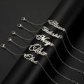 Personalized Name Bracelet Women Girls Stainless Steel Chain Letter Customized Charm Bracelets Unique Custom Jewelry Gift