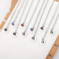 SSeeSY Custom Design Fashion Charm Non Tarnish Round Pendant Birthstone Twelve Zodiac Stainless Steel Zodiac Necklace for Women