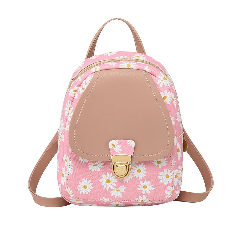 Fashion Korean Version Printed Summer Autumn New Personalized Lock Mob Phone Crossbody Shoulder Mini Bag