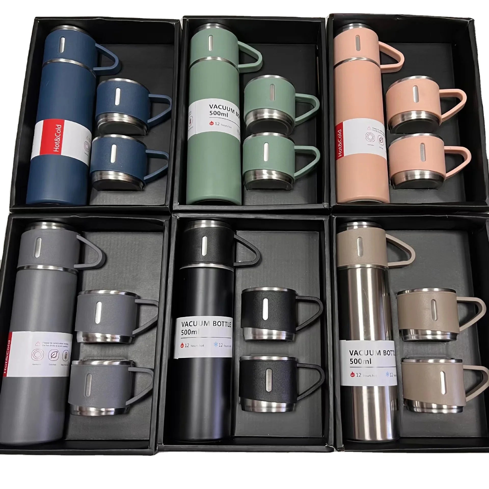 Promotion Corporate Business Stainless Steel Vacuum Flask Insulated Thermos Mug with Portable Logo Design for Travel or Sports