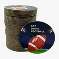 Disposable Drink Coasters Football Coasters Game Day Celebrations Football Parties Sports Events Birthdays Drink Coasters