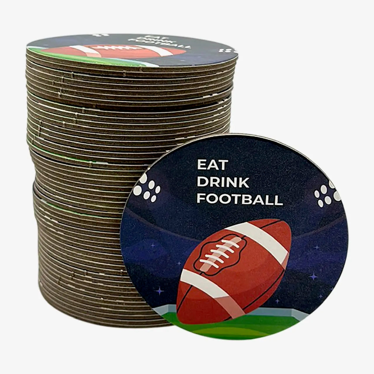 Disposable Drink Coasters Football Coasters Game Day Celebrations Football Parties Sports Events Birthdays Drink Coasters