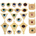 Newest Classic Amulet Turkish Blue Evil Eye Charm Pendant18K Gold Cubic Zirconia CZ PavedJewelry Necklace Bracelet Supply L30