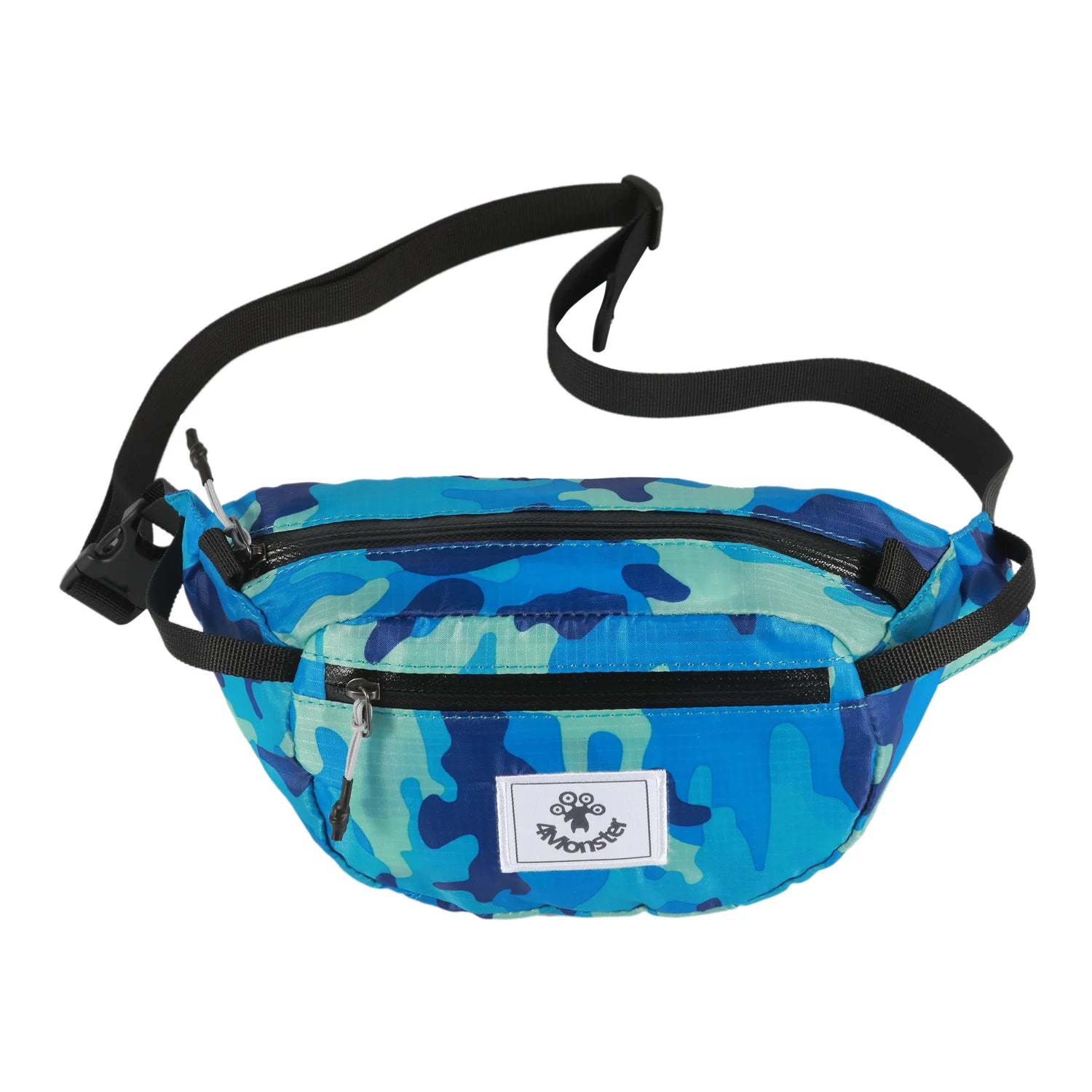 4Monster Designers Waterproof Waist Bag Fanny Pack for Men-Polyester & 30D Nylon 22x12x5.5cm