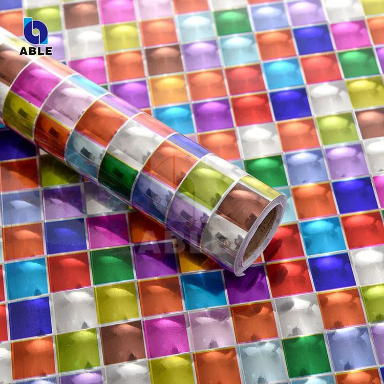 Modern 3D Self-Adhesive Embossed PVC PP Vinyl Decorative Wall Sticker Rolls Heat Insulation for Apartments Hospitals