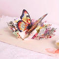 Wholesale Art Paper Folding Greeting Cards Blessing Messages Butterfly Flower Designs Custom Colors Desktop Decorations Pop