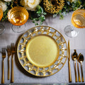 Wholesale Luxury 13 Inches Gold Silver Round Plastic Charger Plates Eco-Friendly Wedding and Party Table Decoration Plates