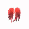 Customize Wholesale Bulk Vintage Handmade Bohemian Boho Long Tassel Real Feather Drop Dangle Hoop Fine Fashion Earring for Women